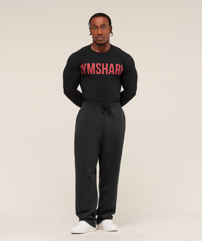Gymshark Prime Long Sleeve T-Shirt - Black/Vivid Red