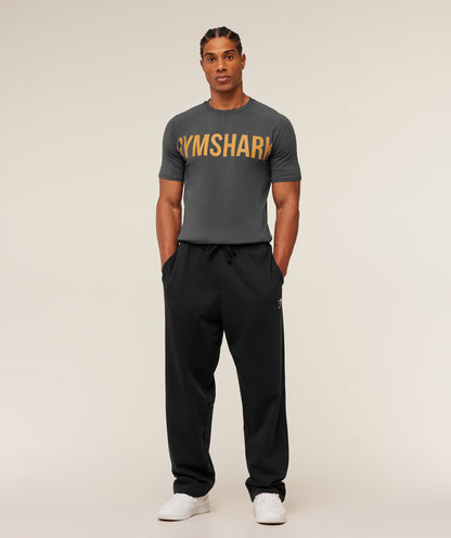 Gymshark Prime T-Shirt - Onyx Grey/Antique Gold