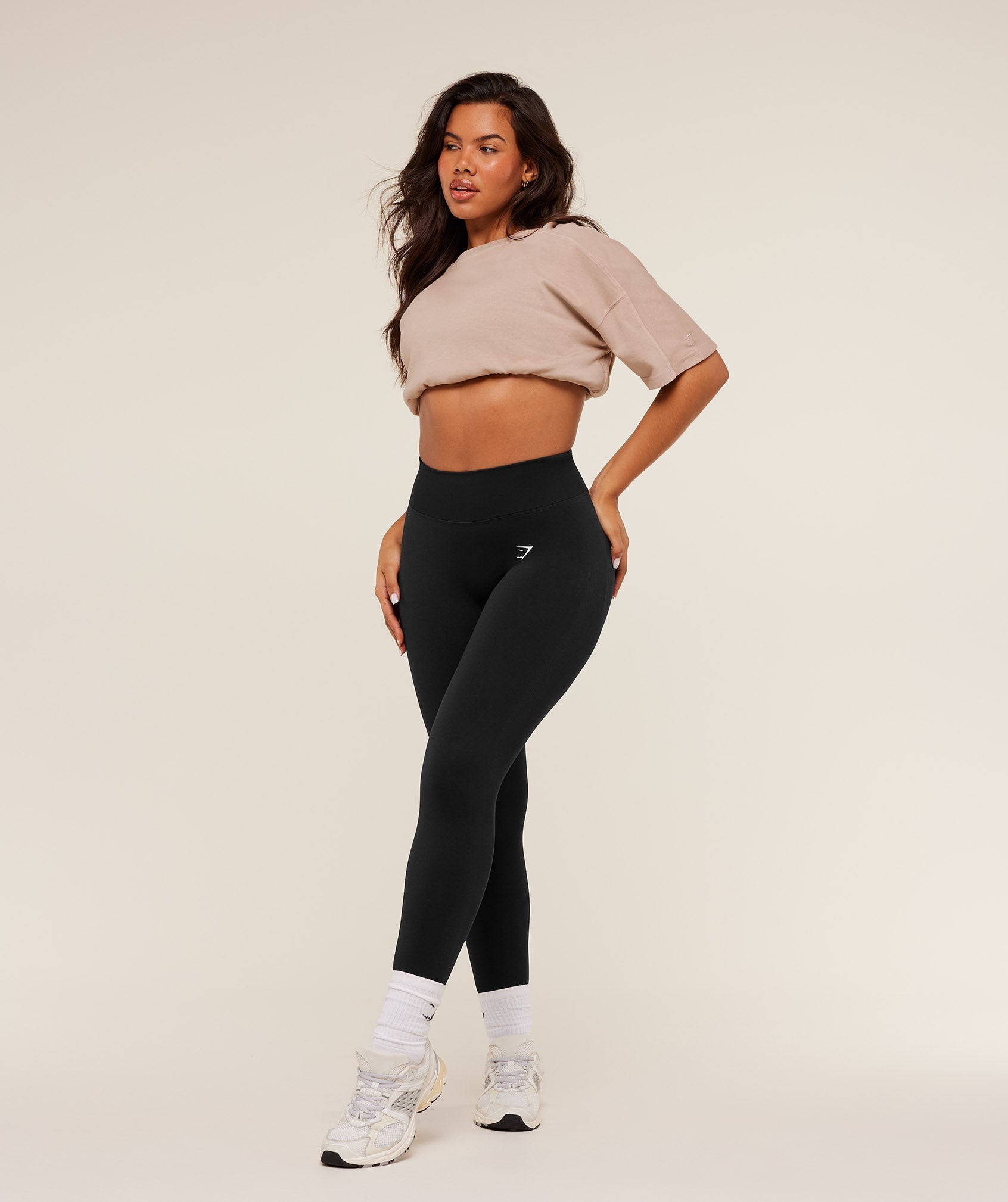 Gymshark Pump Cover Structured Fleece Top - GS Dusk Pink/WASH