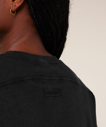 Gymshark Pump Cover Structured Fleece Top - Black/Wash