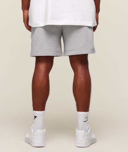 Gymshark Rest Day Essentials Shorts - Light Grey Core Marl