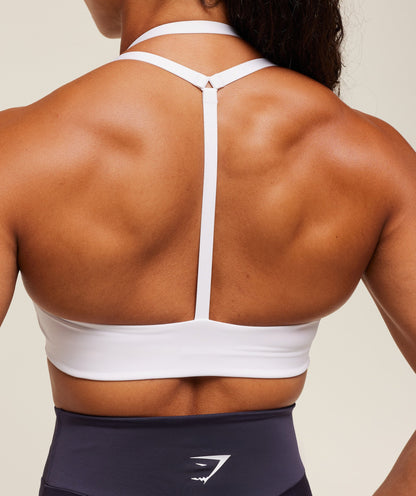 Gymshark Reps T Back Sports Bra - White
