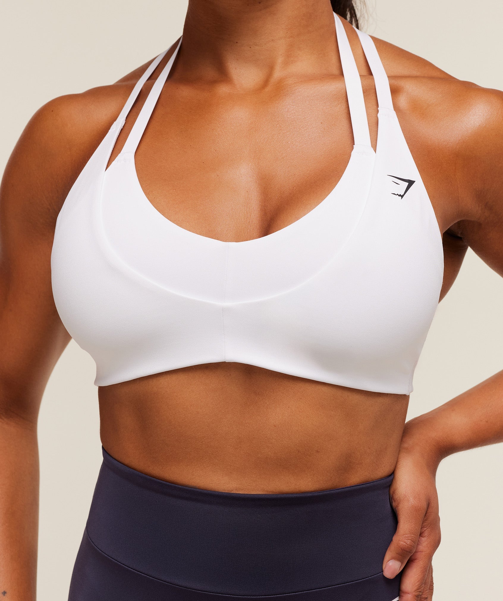 Gymshark Reps T Back Sports Bra - White