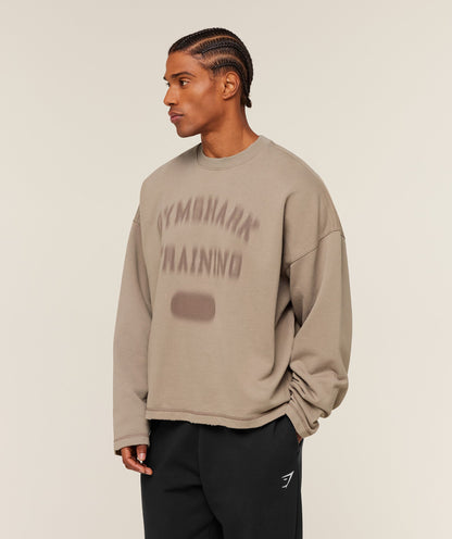 Gymshark Re-Rack Crew Neck Pullover - Lifestyle Brown