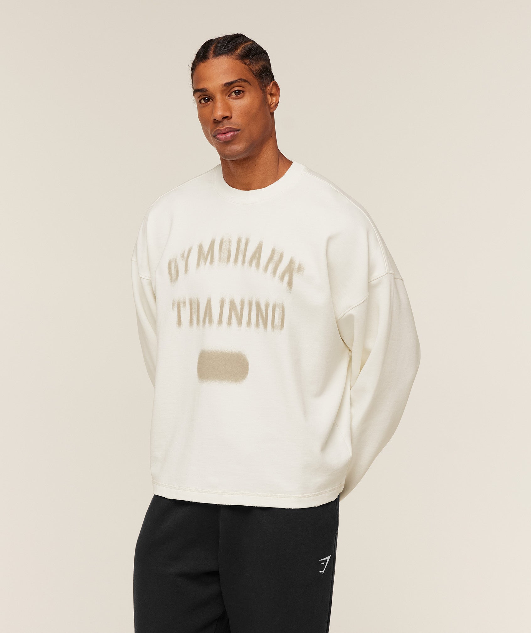 Gymshark Re-Rack Crew Neck Pullover - GS Soft White