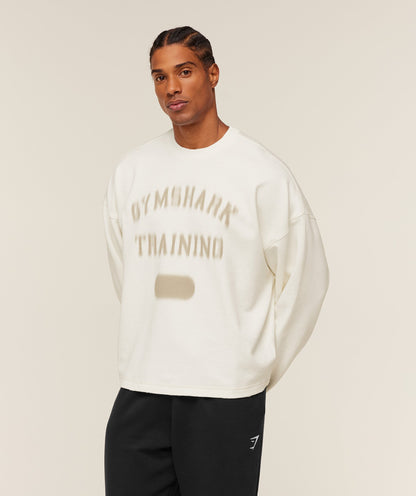 Gymshark Re-Rack Crew Neck Pullover - GS Soft White