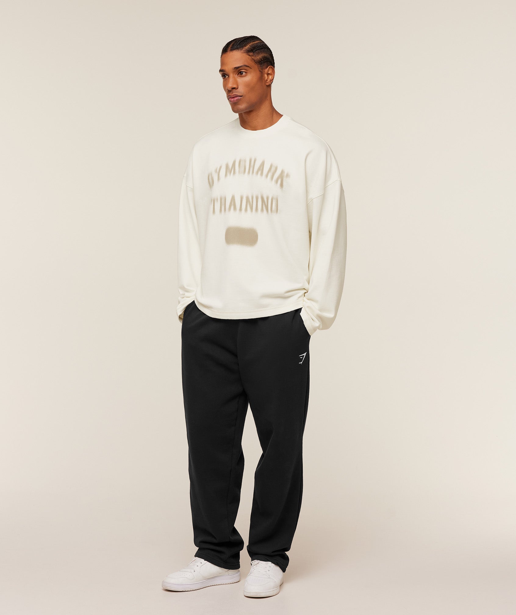 Gymshark Re-Rack Crew Neck Pullover - GS Soft White