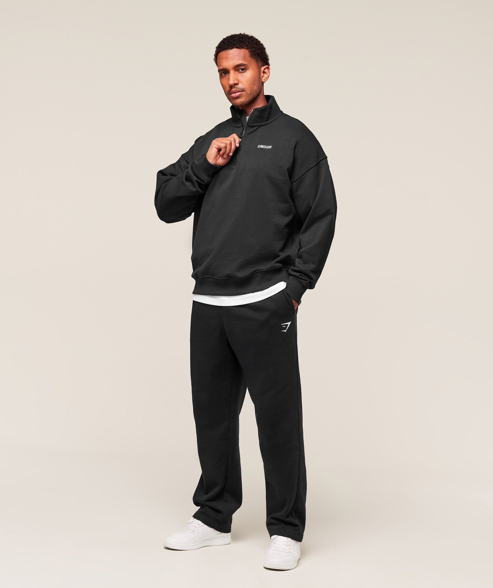 Gymshark Rest Day Sweats 1/4 Zip - Black