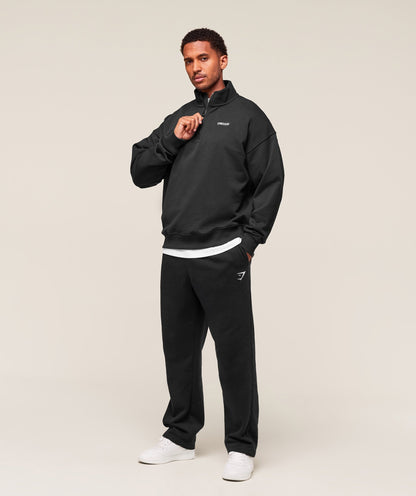 Gymshark Rest Day Sweats 1/4 Zip - Black