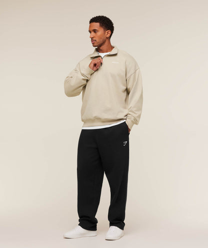 Gymshark Rest Day Sweats 1/4 Zip - Pebble Grey