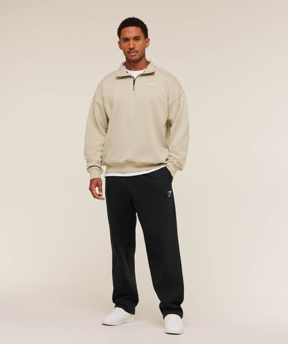 Gymshark Rest Day Sweats 1/4 Zip - Pebble Grey