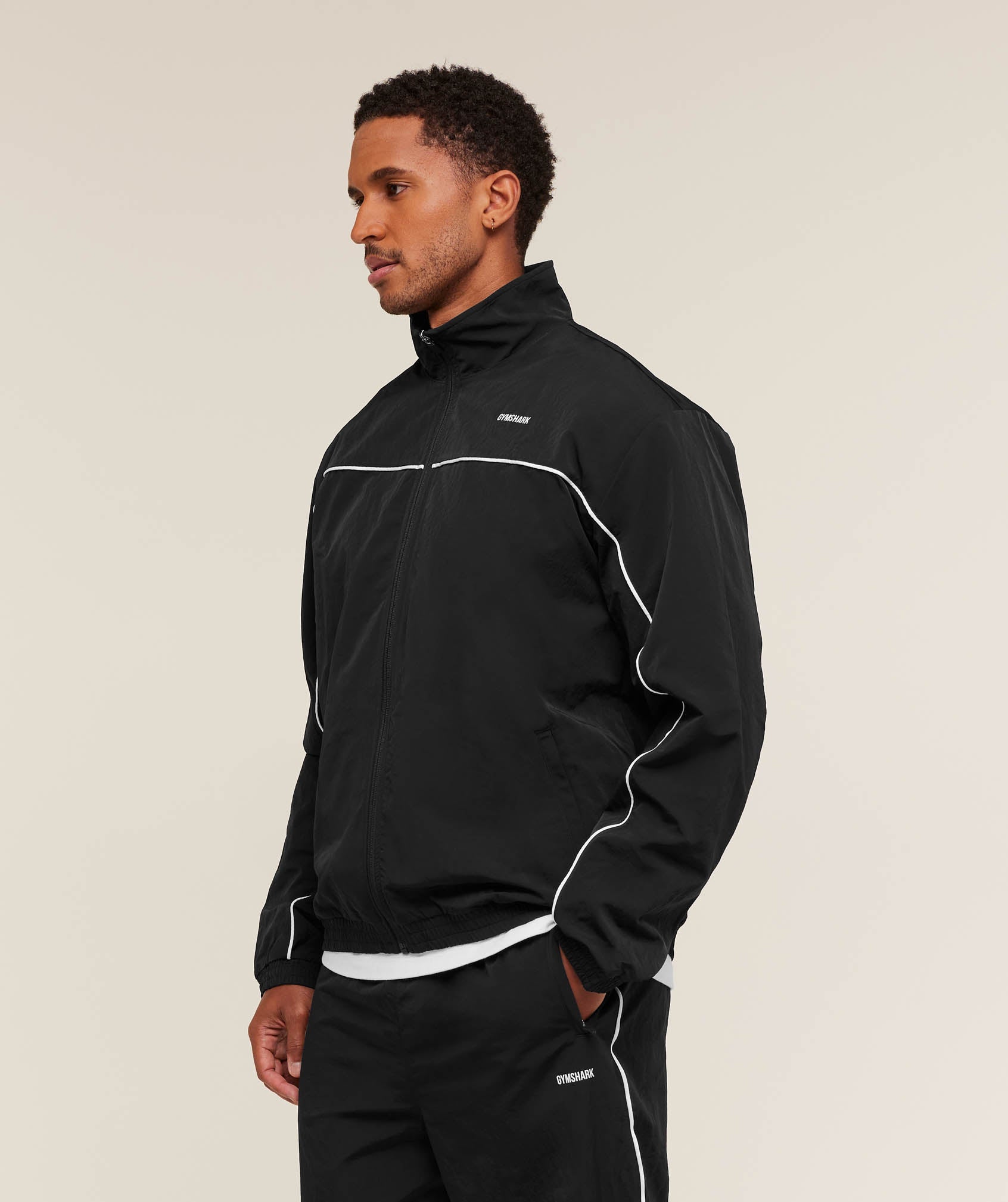 Gymshark Retro Shell Track Jacket - Black