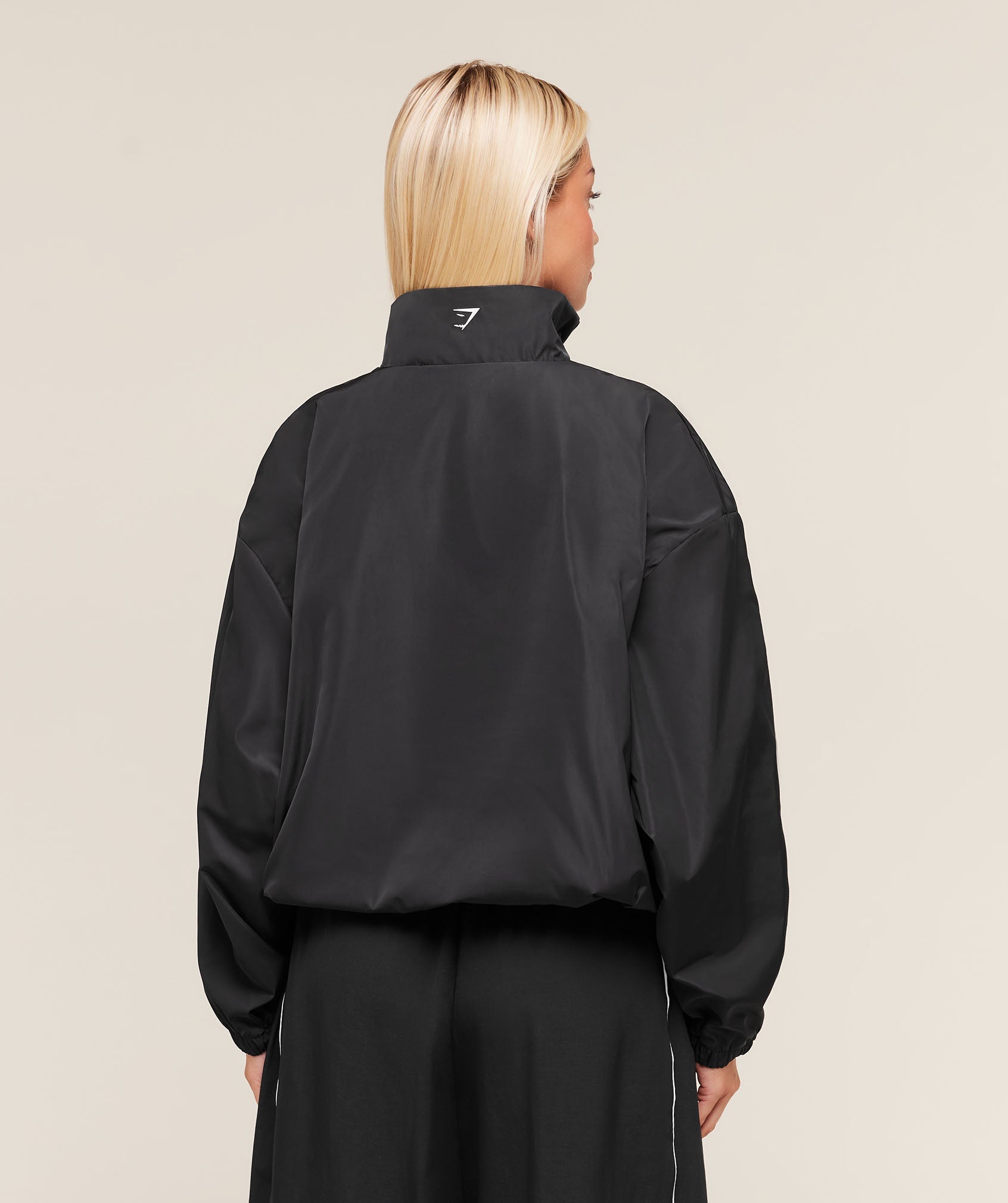 Gymshark Wordmark 1/4 Zip Track Jacket - Black/White