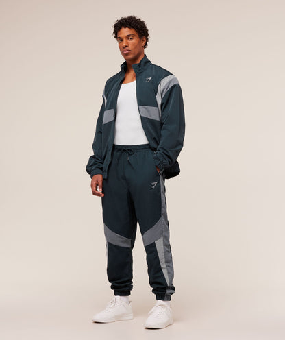 Gymshark Retro Track Pants - Deep Petrol Blue/Iron Blue/Denim Grey