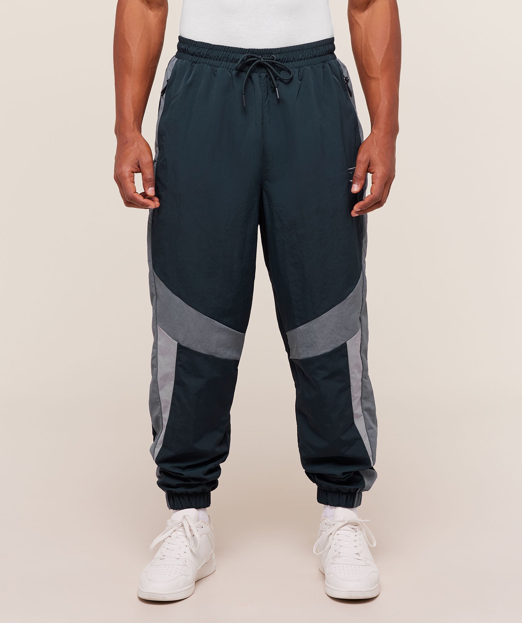 Gymshark Retro Track Pants - Deep Petrol Blue/Iron Blue/Denim Grey