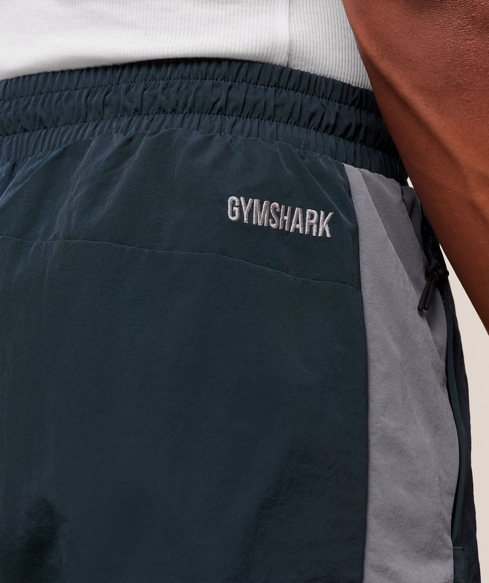 Gymshark Retro Track Pants - Deep Petrol Blue/Iron Blue/Denim Grey