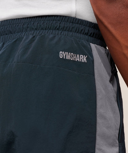 Gymshark Retro Track Pants - Deep Petrol Blue/Iron Blue/Denim Grey