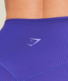 Gymshark Ribbed Contour Leggings - Cobalt Purple