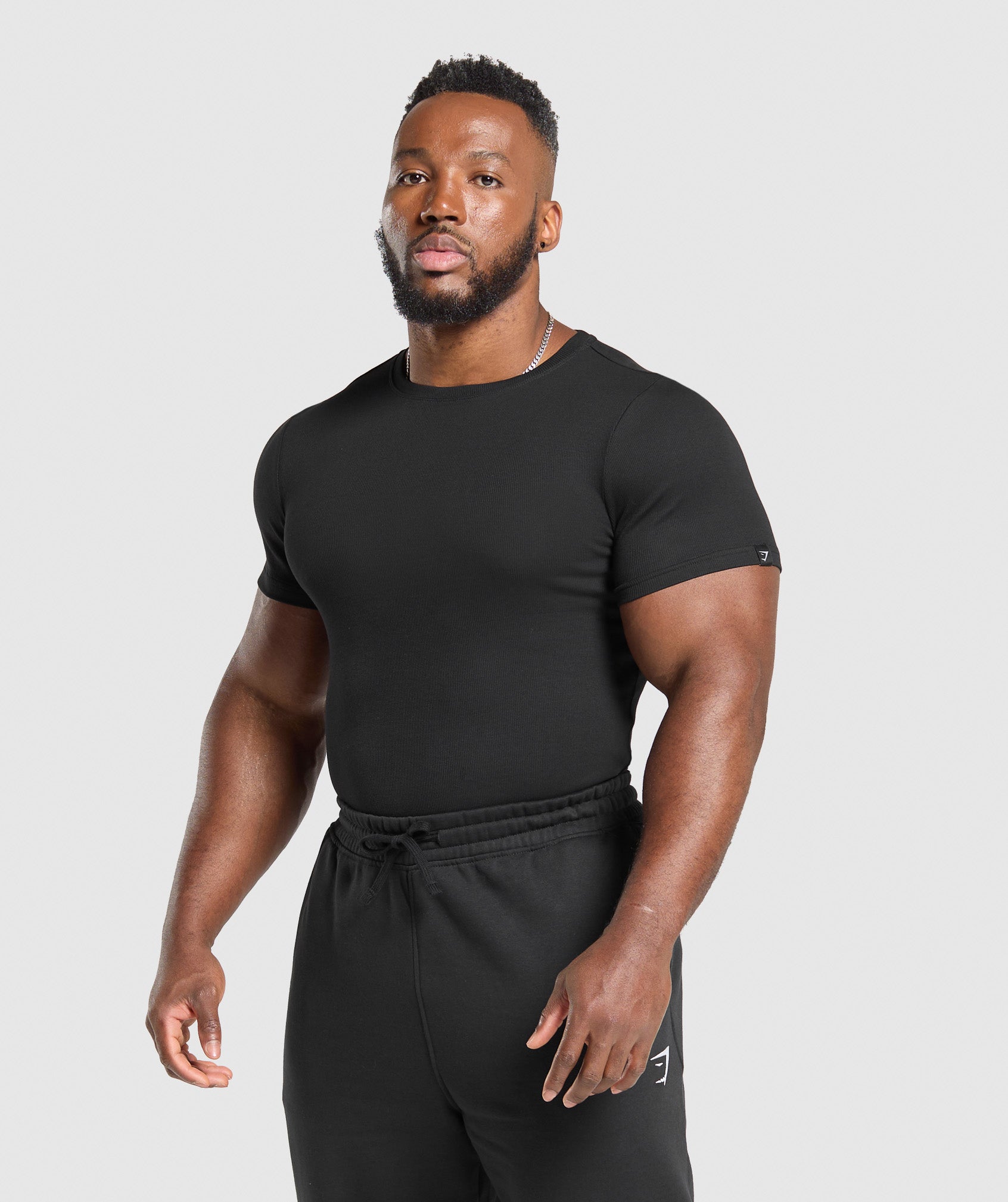 Gymshark Ribbed T-Shirt - Black