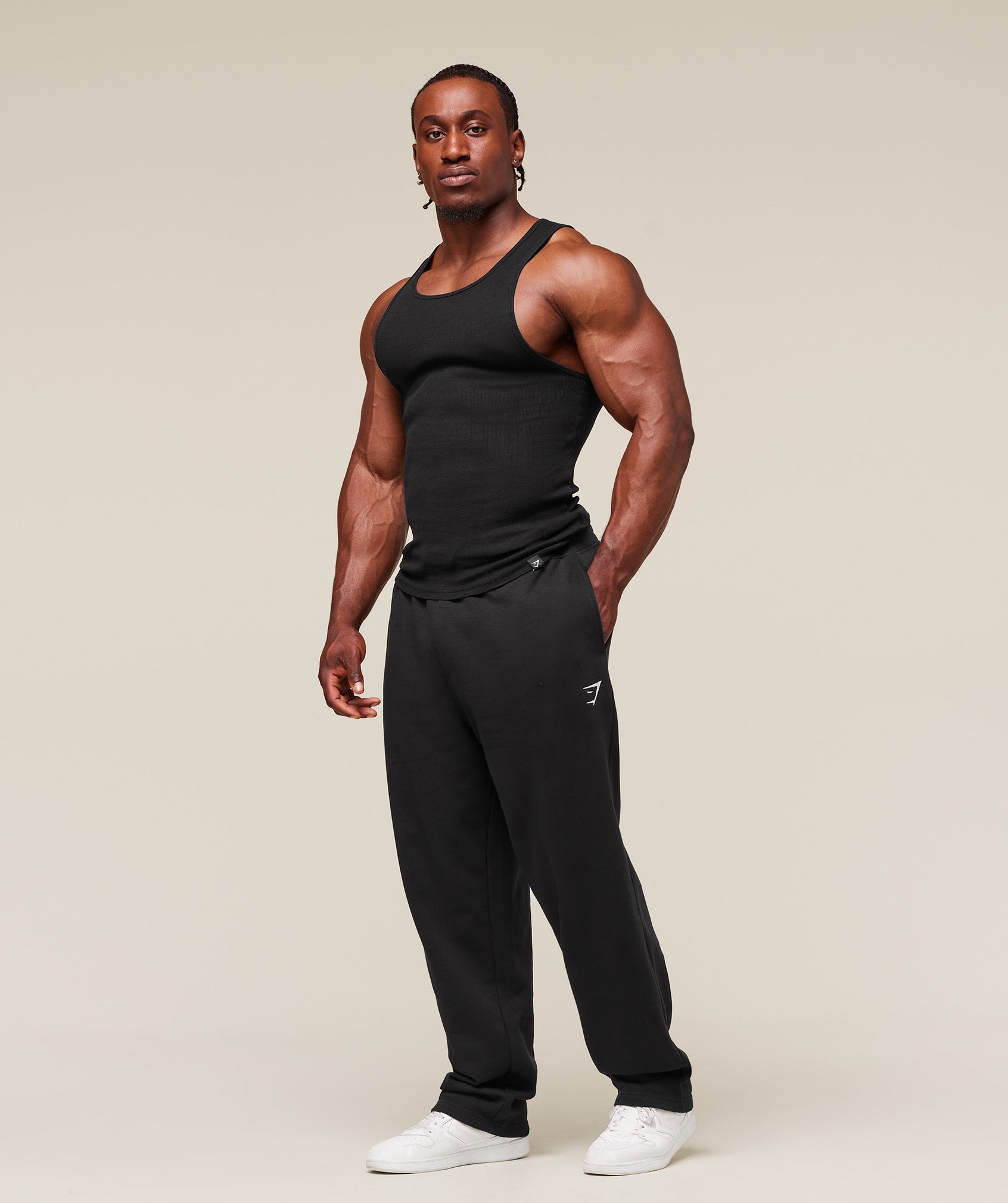Gymshark Ribbed Tank 1PK - Black