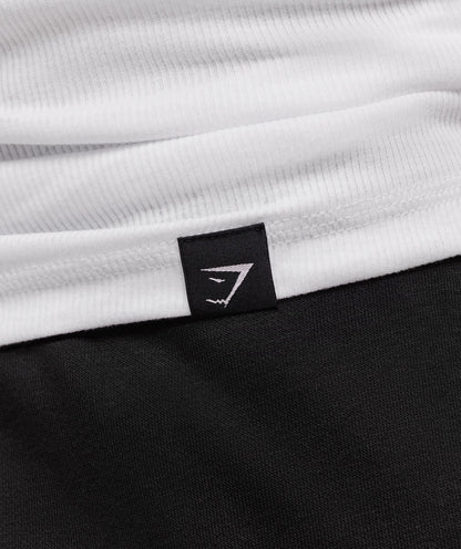 Gymshark Ribbed Tank 1PK - White/Black