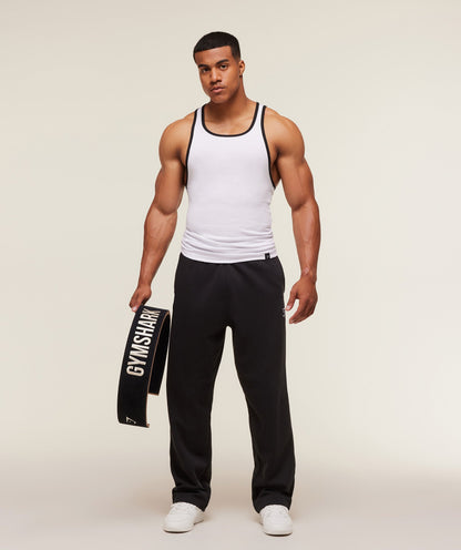 Gymshark Ribbed Tank 1PK - White/Black