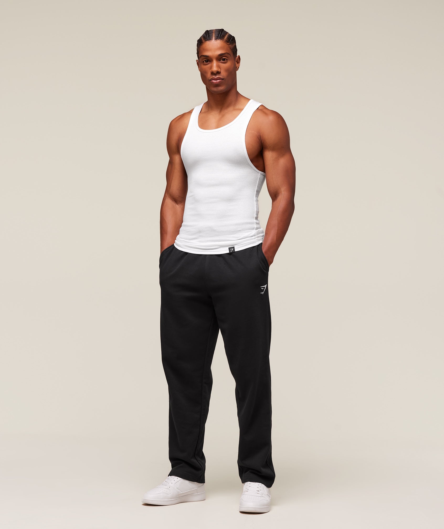 Gymshark Ribbed Tank 1PK - White