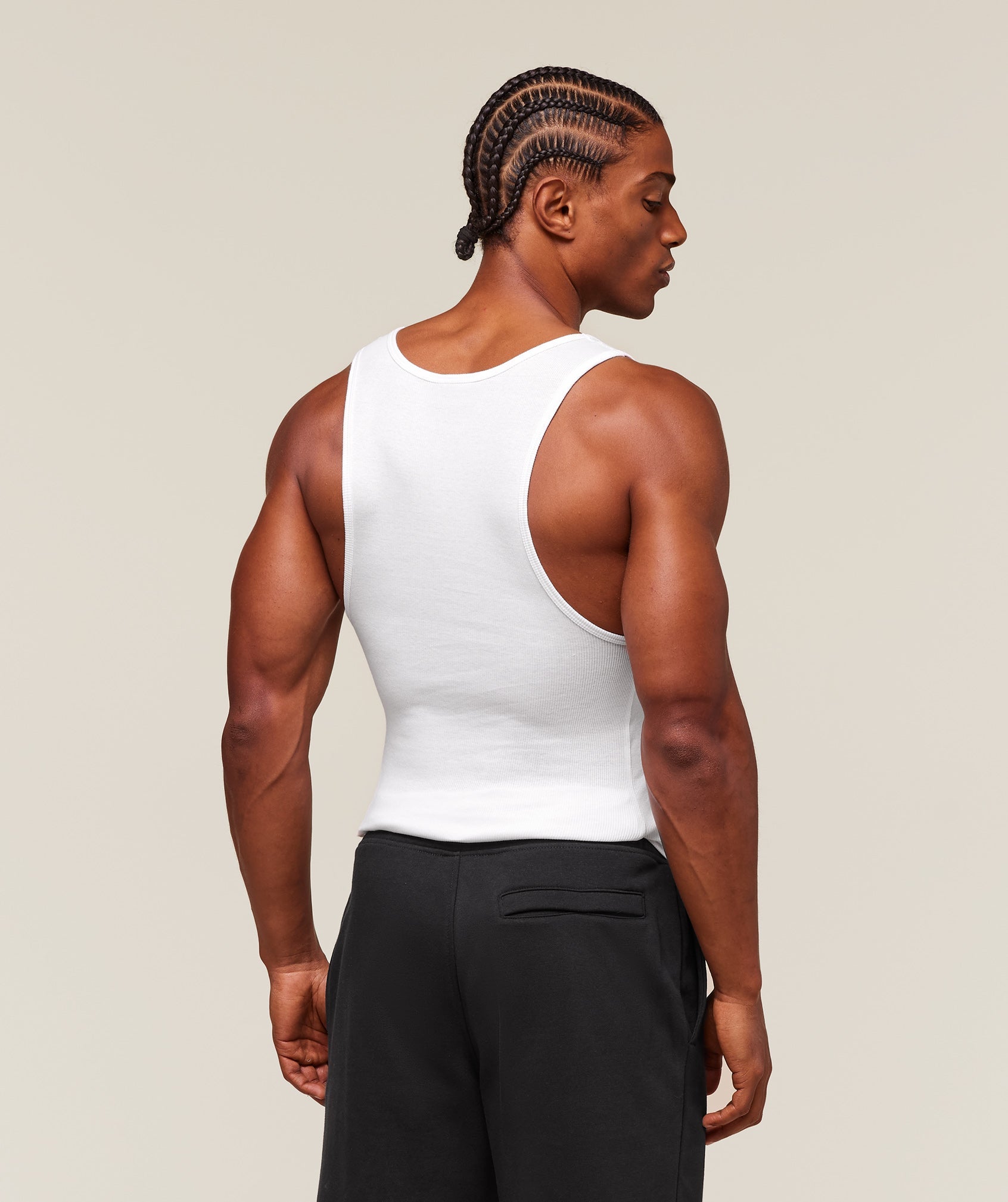 Gymshark Ribbed Tank 1PK - White