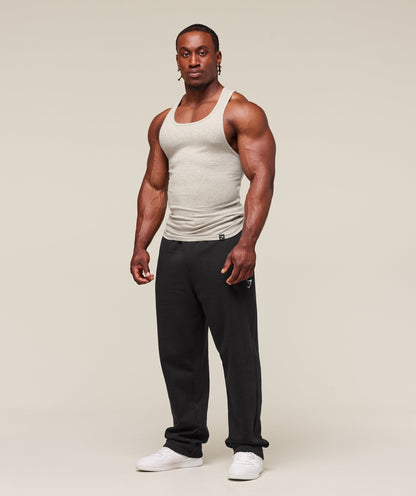 Gymshark Ribbed Tank 3pk - White/Black/Stone Grey Marl