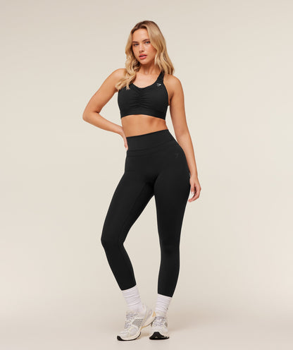 Gymshark High Support Ruched Sports Bra - GS Black