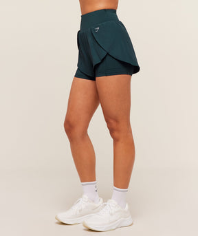 Gymshark Running 2-in-1 Shorts - Deep Petrol Blue