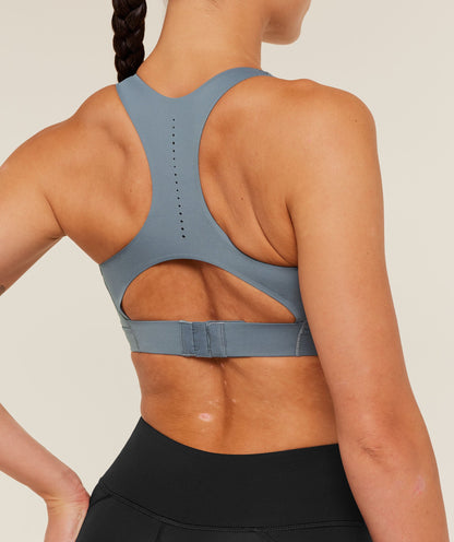 Gymshark Medium Support Running Sports Bra - Iron Blue