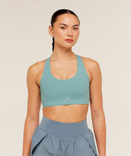 Gymshark Medium Support Running Sports Bra - GS Storm Blue