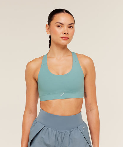 Gymshark Medium Support Running Sports Bra - GS Storm Blue