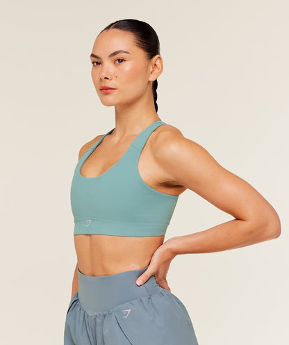 Gymshark Medium Support Running Sports Bra - GS Storm Blue