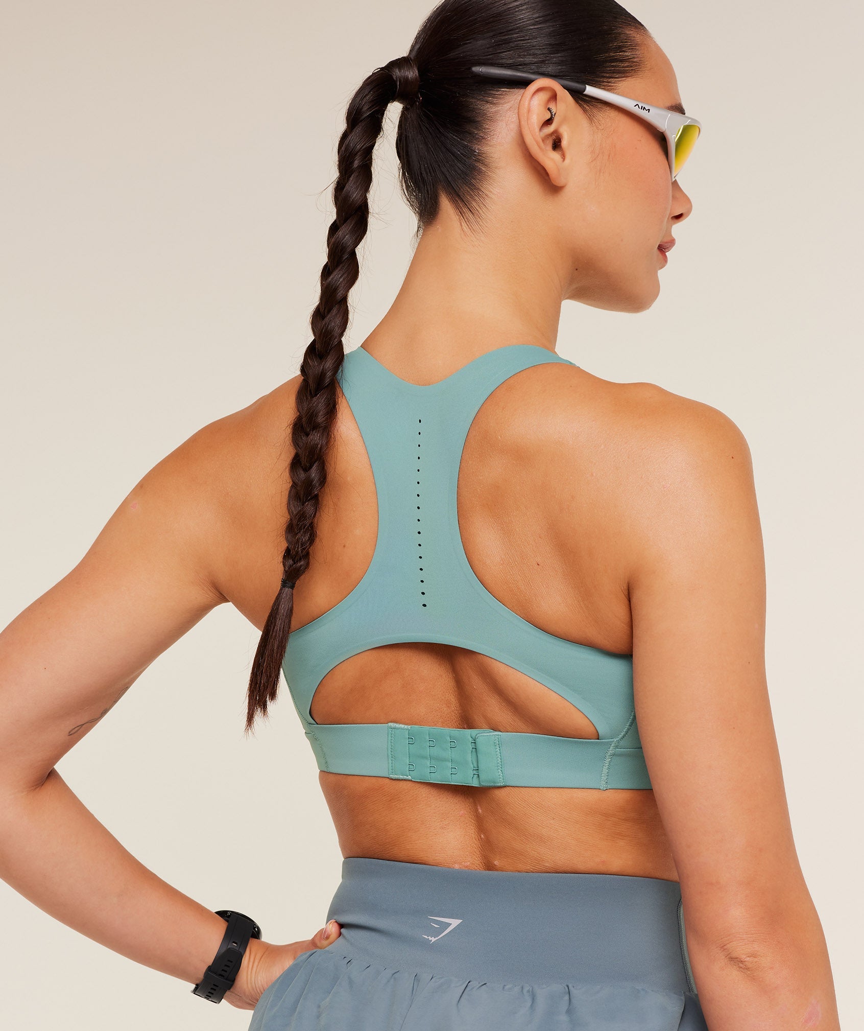 Gymshark Medium Support Running Sports Bra - GS Storm Blue