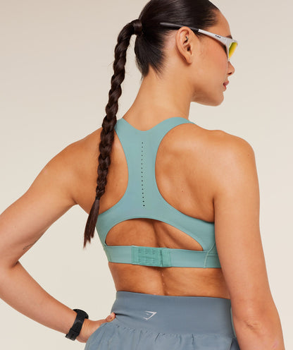 Gymshark Medium Support Running Sports Bra - GS Storm Blue