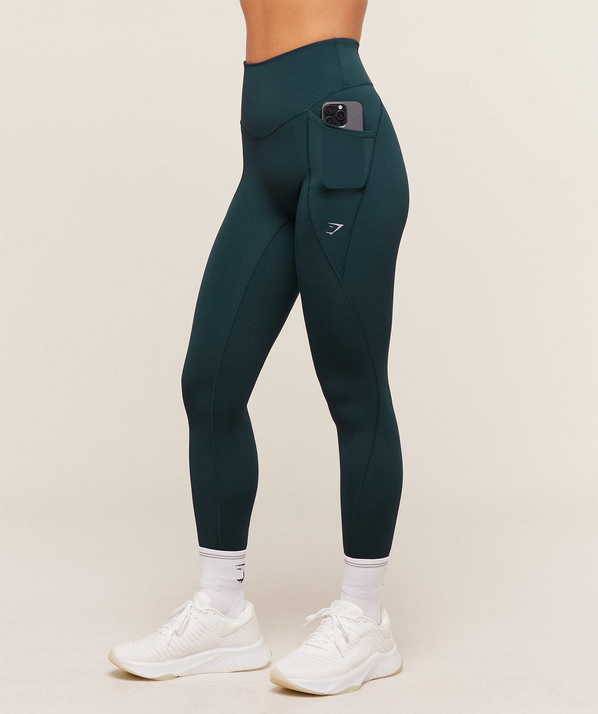 Gymshark Running Pocket Leggings - Deep Petrol Blue