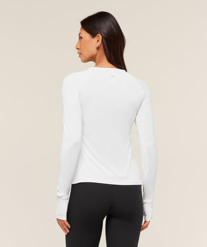 Gymshark Running Long Sleeve Top - White