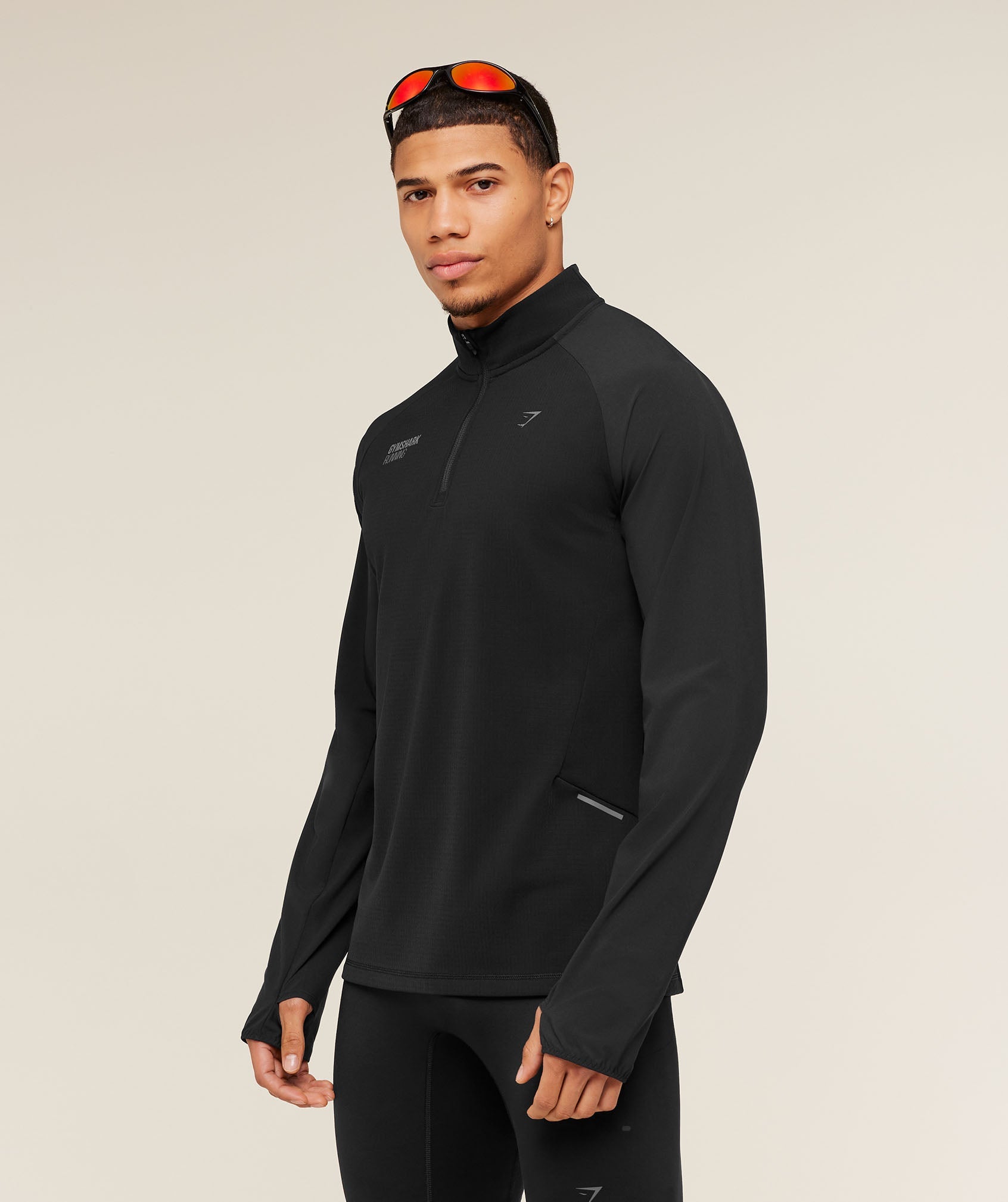 Gymshark Running Elite 1/4 Zip - Black