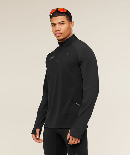 Gymshark Running Elite 1/4 Zip - Black