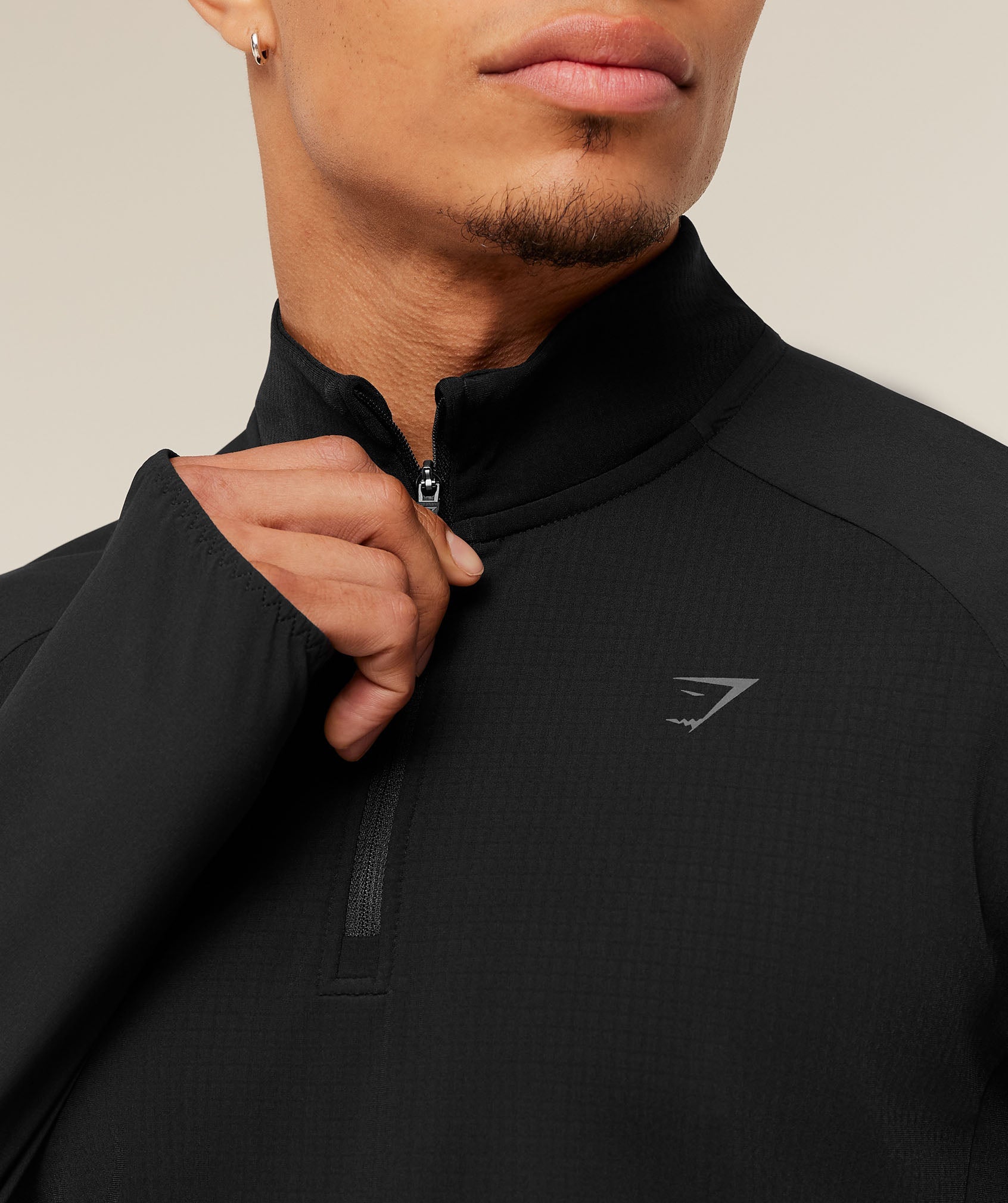 Gymshark Running Elite 1/4 Zip - Black