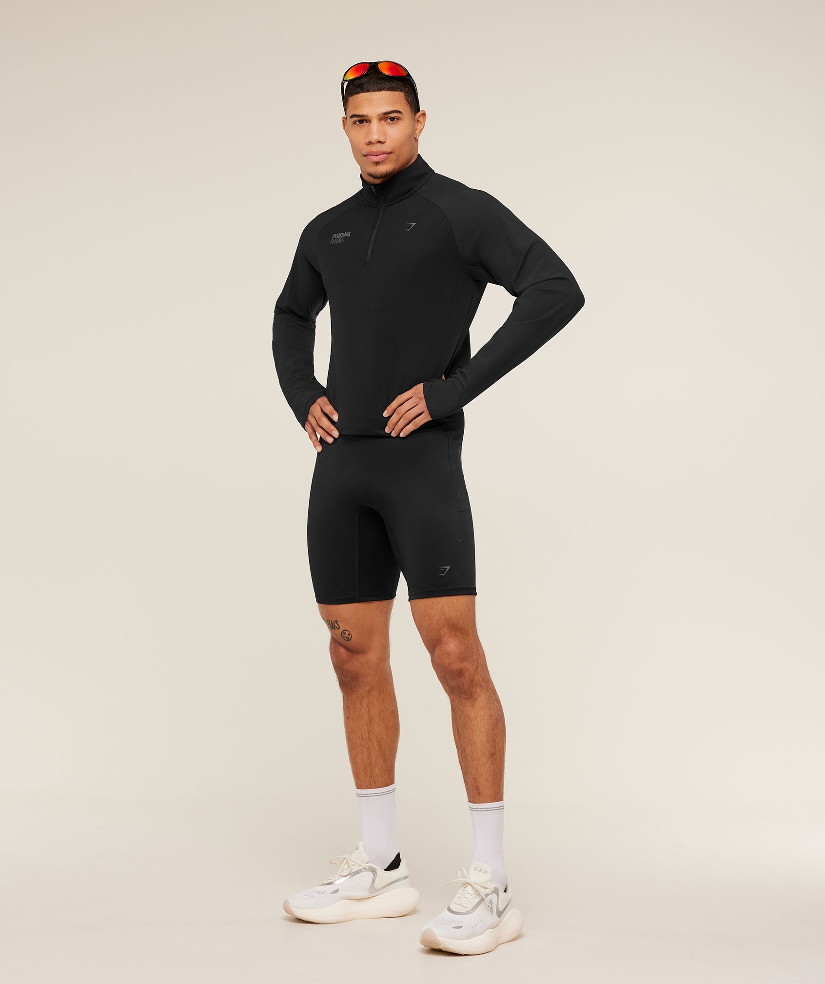 Gymshark Running Elite 1/4 Zip - Black