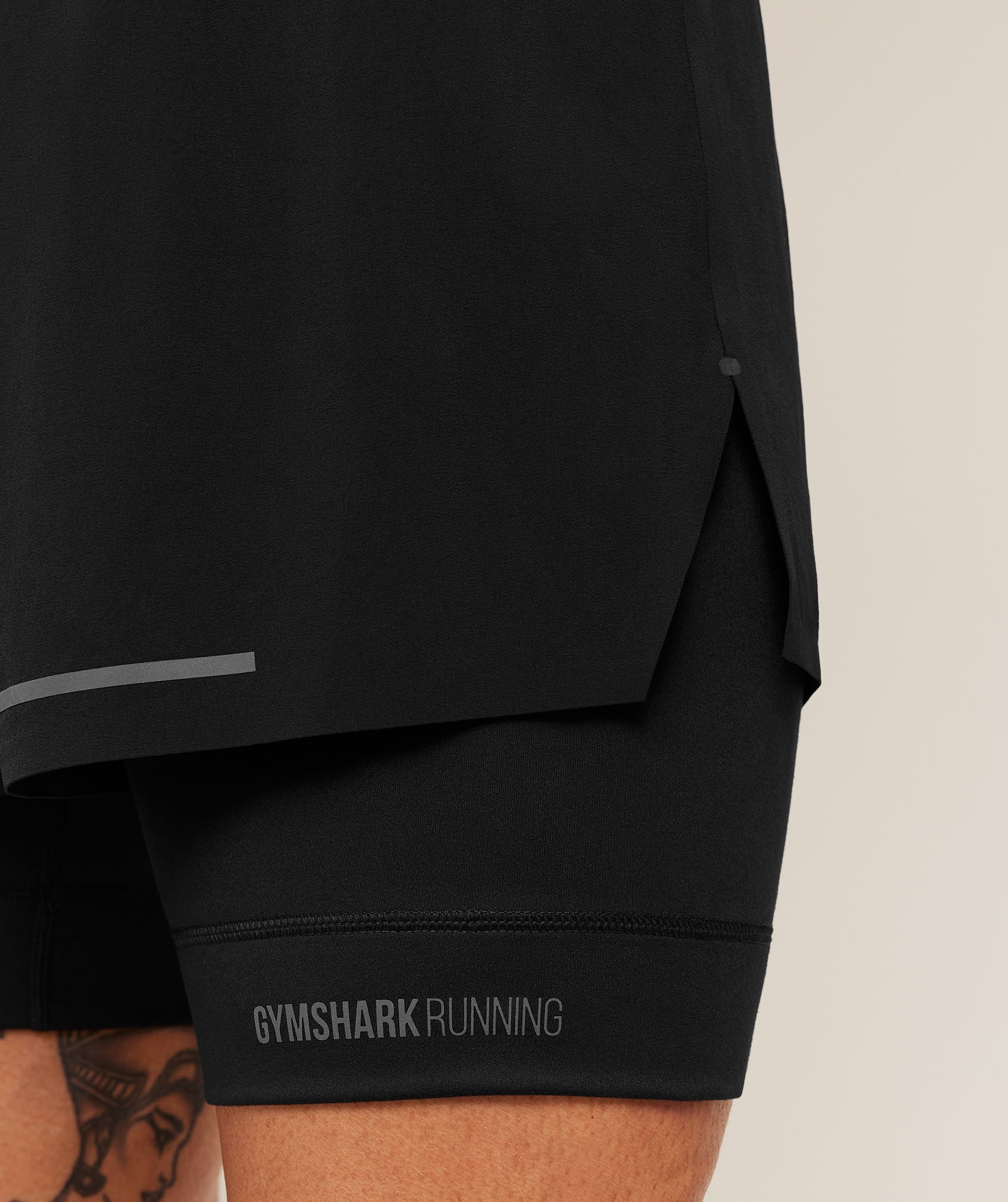 Gymshark Running Elite 2 in 1 5" Shorts - Black