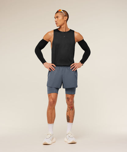 Gymshark Running Elite 2 in 1 5" Shorts - Titanium Blue