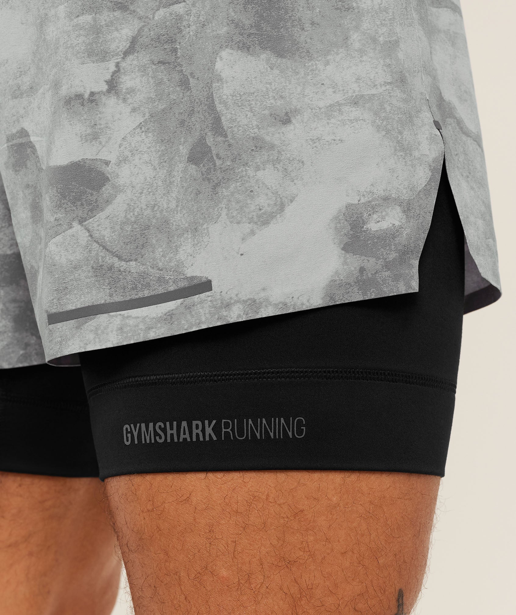 Gymshark Running Elite 2 in 1 5" Shorts - Smokey Grey/Black