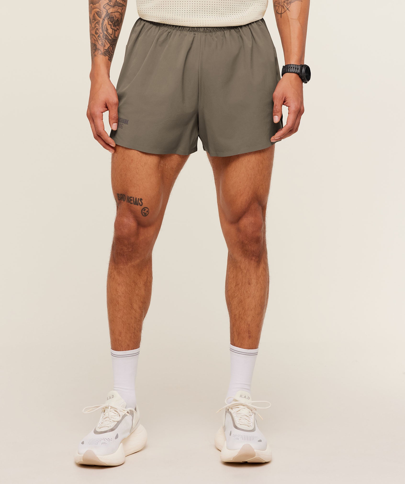 Gymshark Running Elite 5" Short - Camo Brown