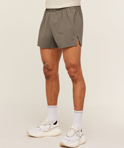 Gymshark Running Elite 5" Short - Camo Brown