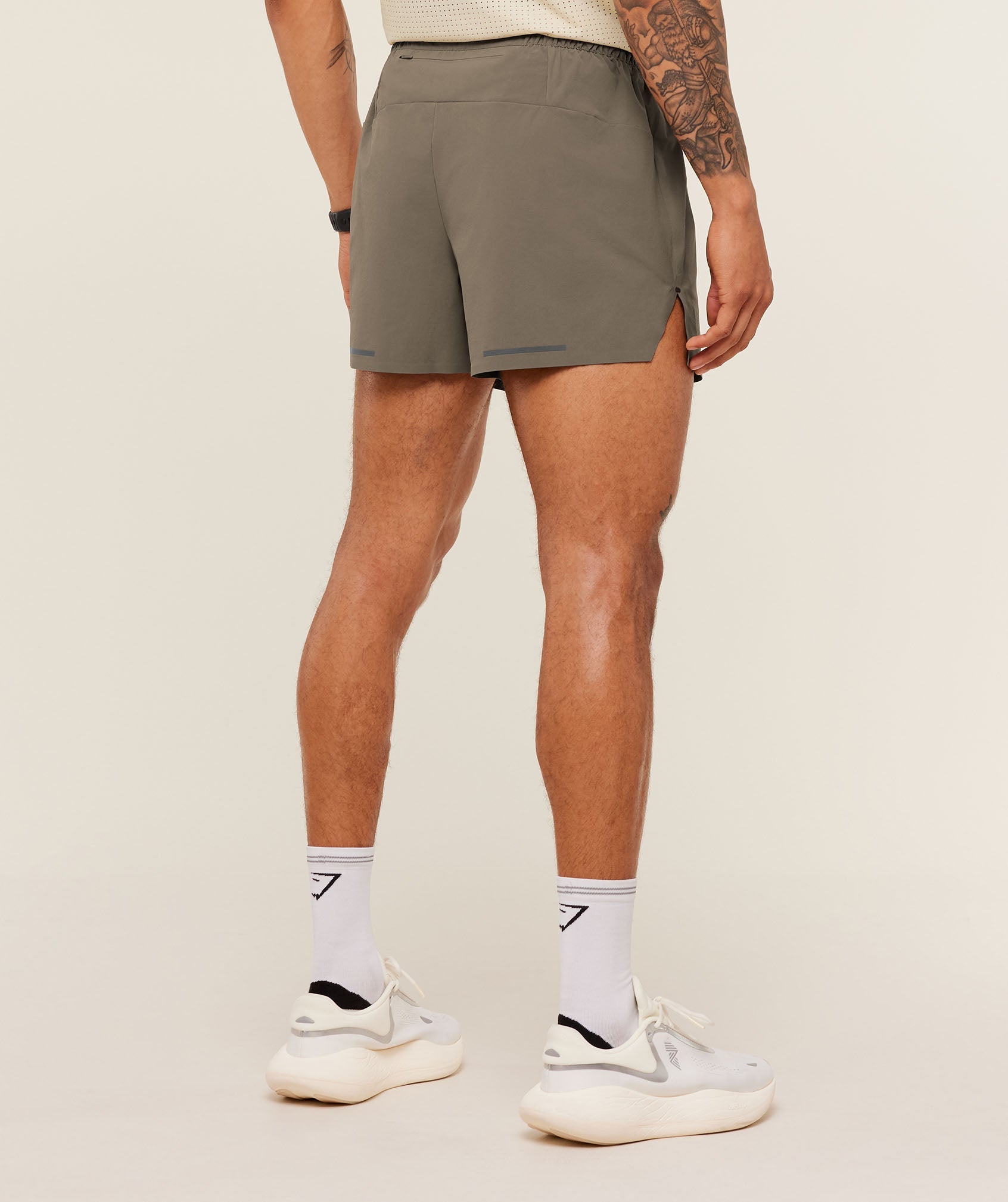 Gymshark Running Elite 5" Short - Camo Brown