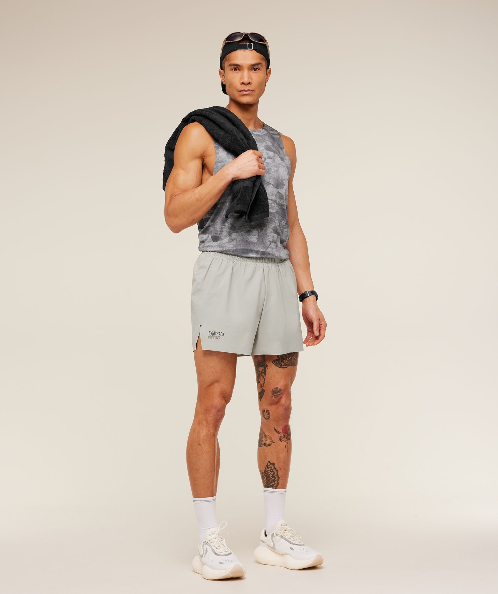Gymshark Running Elite 5" Short - Stone Grey